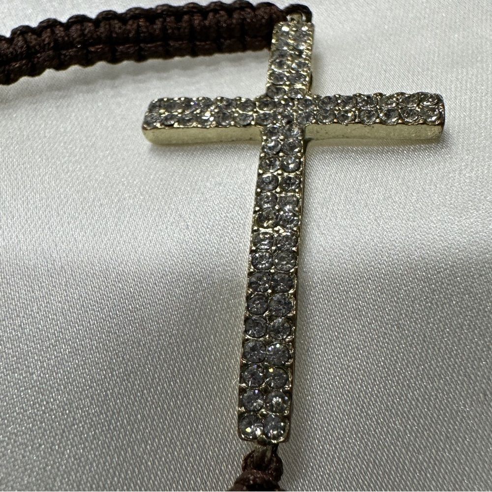 Handmade Adjustable Cross Bracelet - Picture 3 of 10